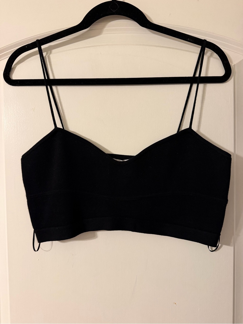 Gianni Bini Black Spaghetti-Strap Crop Bralette